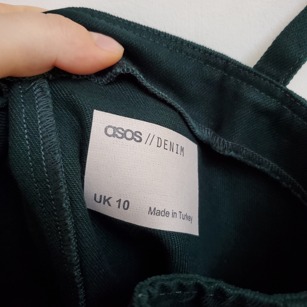 ASOS Green Button-Front Mini Dress - Picture 7 of 8